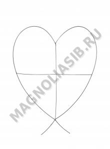 Каркас мет. Сердце (пров.3,5мм) выс.75/90см ш.70см