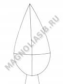 Каркас мет. Елочка (пров.3,5мм) выс.105/120см ш.60см