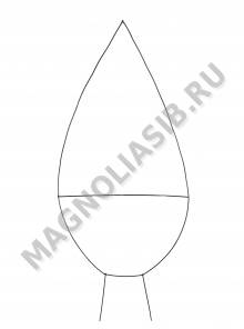 Каркас мет. Капля с гориз. перемыч. (пров.3,5мм) выс.105/120см ш.55см