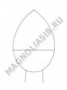 Каркас мет. Овал с гориз.перемыч. (пров.2,5мм) выс.55/70см ш.45см