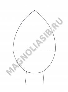 Каркас мет. Овал с гориз.перемыч. (пров.2,5мм) выс.55/70см ш.45см