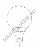 Каркас мет. Корзина Рюмка малая (пров.3мм) выс.70/80см ш.50см