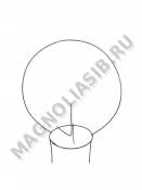 Каркас мет. Корзина Подставка с мал. дужкой (пров.2,5мм) выс.30/40см ш.35см