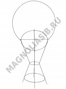 Каркас мет. корзина большая (пров.3,5мм) выс.125 см. шир.61 см.