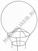 Каркас мет. корзина малая (пров.3,5-3мм) выс.76 см. шир.56 см.