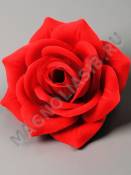 Роза Грант бархат 5сл 14см (красная)