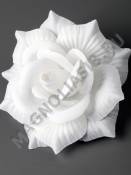 Роза белая бархат 5сл 16 см/К