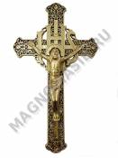 Крест Ажурный пластмассовый с окраской золотом 30*3см