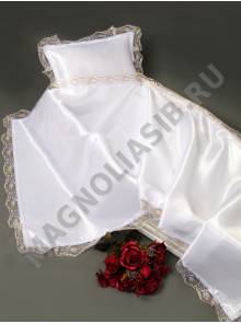 Комплект из атласа с кружевом (2 предмета) 80*210см