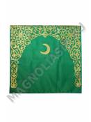 Наволочка шелковая мусульманская с глиттерной печатью. 45*55 см