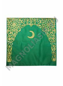 Наволочка шелковая мусульманская с глиттерной печатью. 45*55 см