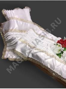 ***Комплект из атласа с рюшью (3 предмета) 80*220см.