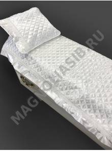  ***Комплект из термоатласа с белым шитьем 90 см*210 см (3 предмета)