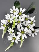 Букет ноготков атласных с кукурузкой 7гр 37см (бел перс роз-пер бел-сир сир)