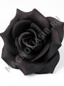 Роза бархат 4сл 14см (черный)/К