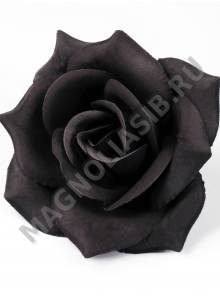 Роза бархат 4сл 14см (черный)/К