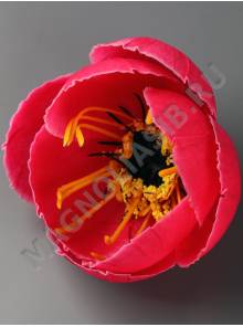 РАСПРОДАЖА. Анемона полураскрытая неткан. 2сл 9см (крас син мал сир роз)/К