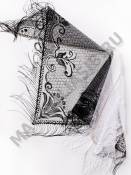 Наголовник кружевной с золотой полосой 