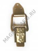 Защелка для гроба золото с декором Крестик