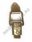 Защелка для гроба золото с декором Крестик