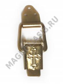 Защелка для гроба золото с декором Крестик