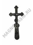 Крест в руку пластмассовый черный 13 см