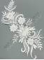Декоративный элемент с бисером "Хризантема снежная" 39*18см