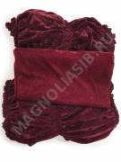 ***Обивка для гроба из бархата на резинке с гладкой крышкой (3 предмета) 