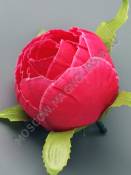 РАСПРОДАЖА Москва Бутон Камелии неткан. 4сл 7.5см (крас мал роз)/К