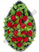 Венок с бархатной гвоздикой выс.85/100см шир.55см