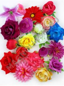 Головы цветов в ассортименте 20шт (микс)