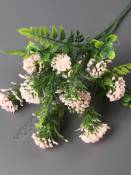 Букет гроздьев посыпанных с пласт папоротником 5гр 30см (бел крас сир жёл роз)