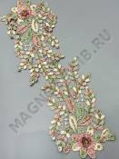 Декоративный элемент с золотой нитью "Дорожка цветная" 13*43см