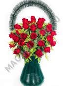 Корзина с бархатными бутонами выс.130/135см ш.75см