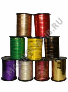 Лента металлизированная или с золотыми полосками 0,5*250 