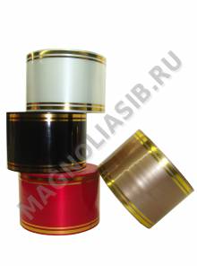 Лента с золотыми полосками 8см*50ярд (45.72м)