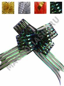 Бант шар 5см капрон с метал полосками