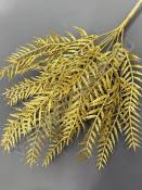 Букет папоротников мерцающих 7гр 39см (золото серебро)