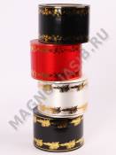 Лента с зол. полосами "Лилия", "Виноградный лист" 8/50ярд (45.72м)