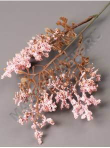 Ветка метелочек посыпанных 3 соцветия  32см (бел мол роз)