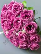 Букет роз Конфетти 24 гр 45 см(бел кр гол борд пеп-роз сир шамп)