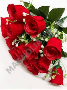  Букет бархатных бутонов роз с добавкой 14гр 48см. 