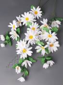 Ветка ромашек 8 цветочков  54см (бел красн син сир желт)