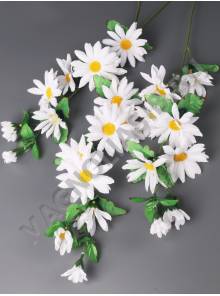 Ветка ромашек 8 цветочков  54см (бел красн син сир желт)