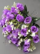 Букет бутонов роз 21гр 45см (бел св-роз крас фиол перс роз)