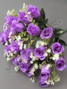 Букет бутонов роз 21гр 45см (бел св-роз крас фиол перс роз)