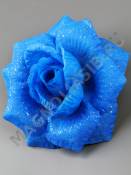 Роза плотный шелк с блеском 4сл 14 см (бел крас син)/К