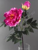 Ветка пиона с бутоном 68см (бел красн роз сирен бел-роз)