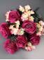 Букет роз с гортензиями 11гр 52см (бел крас б-роз роз слив сир лайм перс)