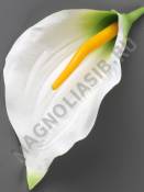 Калла крупная флок 18см с пестиком (бел-зел)